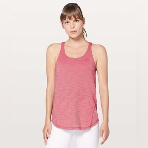 LULULEMON Moment To Movement 2-In-1 Tank Heathered Cherry Tint / Cherry Tint